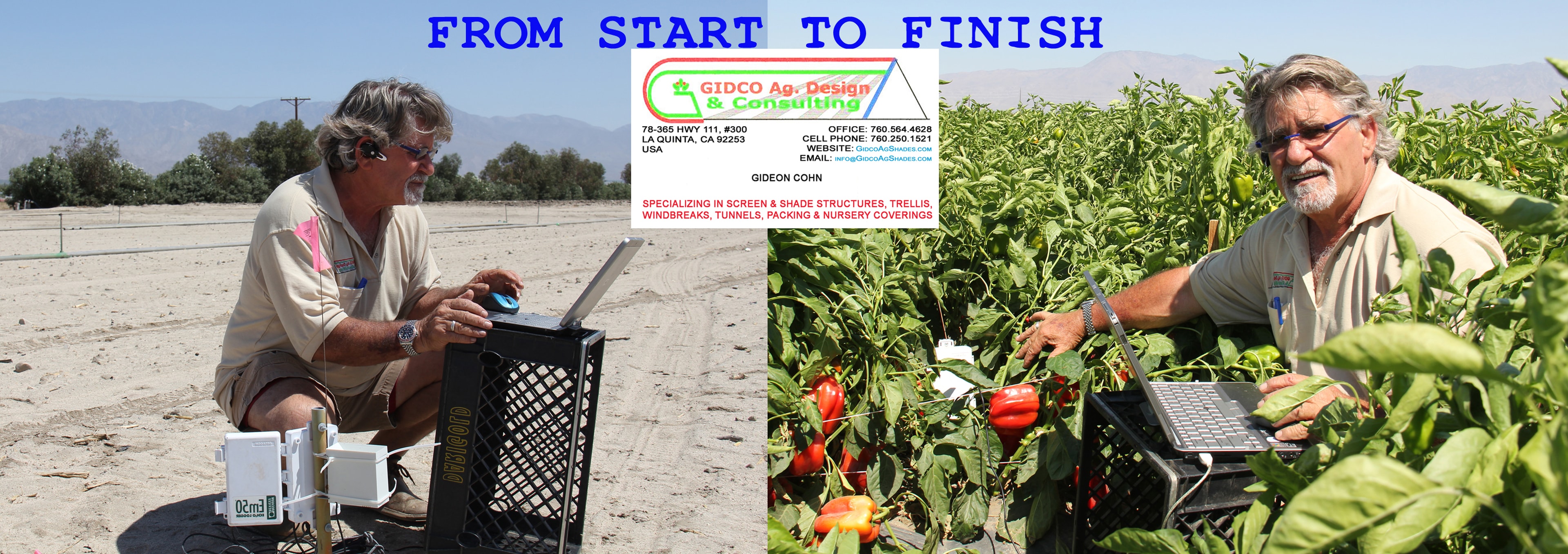 From Start to Finish — Field monitoring and crop consulting by Gideon Cohn.